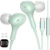 ACANDYA Cuffie con Filo per iPhone 17 Pro Max 16 15 Plus, Auricolari USB C con Microfono Controllo volume per xiaomi redmi note 14 pro poco x7 pro 14t 15 ultra pixel 9 10 9a magic 7 lite 400 smart 200, Verde