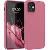 kwmobile Custodia Compatibile con Apple iPhone 12 / iPhone 12 Pro Cover - Back Case per Smartphone in Silicone TPU - Protezione Gommata - rosa scuro