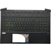 Jxjslp Sostituzione per HP Pavilion Gaming 15-EC 15Z-EC 15.6 '' Laptop Palmrest Top Cover con layout USA Verde Retroilluminato Assemblaggio Tastiera L72597-001