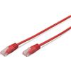 DIGITUS Cavo LAN Cat 5e - 5 m - Cavo di rete RJ45 - U/UTP non schermato - Compatibile con Cat-6 e Cat-5 - Rosso