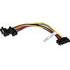 LINK LKCSATA04 - Cavo S-ata Alimentazione da 15 Pin Sata Maschio a 2 X 15 Pin Sata 90 Gradi