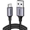 UGREEN Cavo di ricarica e dati intrecciato USB Type-C, 25 cm, nero