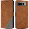 SONWO Cover per Google Pixel 7 PRO Custodia, Flip Caso in PU Pelle Case Cover Premium Portafoglio Custodia per Google Pixel 7 PRO, Supporto Stand, Slot per Schede, Marrone