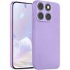 LEHEHE Custodia Silicone per Honor X7D 5G / 4G / Honor 400 Smart 5G, Cover Soft Touch Tinta Unita Guscio Sottile Antiurto Bumper Antigraffio con Protezione Fotocamera-Viola chiaro