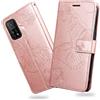 DENDICO Cover per Xiaomi Mi 10T / Mi 10T PRO, Portafoglio Custodia in PU Pelle per Xiaomi Mi 10T / Mi 10T PRO, Antiurto Cover a Libro con Slot per Carte, Oro Rosa