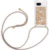YAMCCCSE Custodia per Cellulare con Corda per Google Pixel 8a Case, Liquido Sabbie Mobili Bumper TPU Cover con Collana Practical Stylish/Necklace Cordoncino Cordino Tracolla