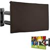 kwmobile Protezione per 43 TV - Cover Impermeabile Proteggi Schermo PC e TV, Custodia Protettiva Antipolvere - cioccolato fondente