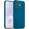 LEHEHE Custodia Silicone per Realme Note 60 / C61 / Note 60X, Cover Soft Touch Tinta Unita Guscio Sottile Antiurto Bumper Antigraffio con Protezione Fotocamera-Blu scuro