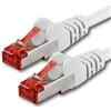 1aTTack.de 1x 0,5 m - Cavo patch di rete Cat 6 Cat6 RJ45 SFTP - bianco