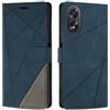 SONWO Cover per Oppo A58 4G, Flip Caso in PU Pelle Case Cover Custodia con Slot per Schede e Supporto Stand per Oppo A58 4G, Blu