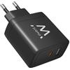 Ewent Caricabatterie USB C da 65W,Caricatore Rapido GaN Fast USB-C e USB-A per Tablet e Notebook,Caricatore per iPhone 16/15/14 e anteriori, iPad Pro/Air, Air/Pods Pro,Samsung,Huawei,XiaoMi etc., Nero