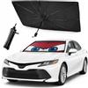 eygeufg Ombrello parasole per parabrezza auto aggiornato, parasole per parabrezza anteriore, ombrello pieghevole per blocco raggi UV e protezione dal calore, 157 x 71 cm
