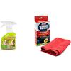 Ma-Fra Mafra, Trattamento 3in1 Pelle, Pulisce, Idrata e Protegge le Superfici Interne dell'Auto & 1Shine Interni, Panno in Microfibra per Interni, 30x30cm
