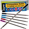 Jaymo Ricambio per Cross 8511/8513 - Ricarica per penna - 2 nero, 2 blu, rosso, viola