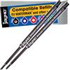 Jaymo - 2 - Ricariche per penna a sfera Nero Waterman® compatibili. Inchiostro tedesco a scrittura liscia con punta media da 7 mm. Confrontare con l'articolo Waterman® # S0791030