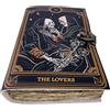 Urban Leather Skull Two Lovers - Diario vintage per uomini e donne, per scrivere, per schizzi, viaggi, album di ritagli, taccuino per lui e per lei, pagine spesse e non foderate