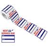 Hebayy 150 etichette adesive, promemoria per il cambio dell'olio e servizio di manutenzione, distribuite su rotolo, con linea di perforazione (versione inglese, 5 x 5 cm, in colore blu).