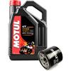 Motul Servizio Cambio Olio Moto Duo 7100 4T 10W-50 Sintetico 4 Litri + Filtro Olio OC574