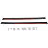 VETESHENM Minigonna laterale rossa per auto, 8 pezzi, kit corpo pannello laterale di estensione, divisori per labbra laterali, nero lucido, sostituzione per sedile, materiale ABS con 24