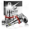 TECTICO H8 LED Angel Eye 12V 40W 6000K Bianche 100% Senza Errori Halo Anello Fendinebbia per E90 E91 E92 E93 E82 E84 E87 E88 E70 E71 E72 E60 E61 E63 E64, 2 pezzi