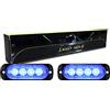 RIGIDON 2 Pezzis 4 LED Lampada di Emergenza Strobo Barra Led, 3.3 Pollice 12V 24V Faretti Fendinebbia Per Off road Auto Fuoristrada Camion SUV UTE ATV Barca 4x4 Veicoli, Colore Blu Impermeabile
