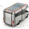 WALSER Protezione grandine camper/caravan Perma Protect, garage antigrandine misura universale, telo protezione veicolo ricreazionale - misura L (350 x 290 cm) grigio