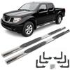 J&J AUTOMOTIVE Pedane Laterali per Nissan Navara D40 2005-2015 4-Porte, Sottoporta Minigonne, Set da 2 Pezzi, e Tubi in Acciaio Inox, Materiale di Montaggio Incluso