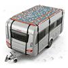 WALSER Protezione grandine camper/caravan Perma Protect, garage antigrandine misura universale, telo protezione veicolo ricreazionale - misura M (300 x 200 cm) grigio