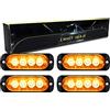 RIGIDON 4x 4 LED lampada di emergenza strobo barra led faretti fendinebbia | 12V 24V, 3,3 pollici, senza interruttore, ambra, impermeabile, per auto fuoristrada camion SUV UTE ATV barca 4x4 veicoli