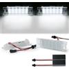 XEBRAD 2 pezzi senza errore lampade a luce targa a LED, for Fiat punto Tipo Doblo Egea 500X 600 Bravo Linea 500L, for Multipla Albea Marea Luce targa auto(18 SMD)