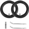 Fukaisu 2 Pezzi Camera d'aria 10x2.125 Ricambio con Estensione Valvola e Leve per Pneumatici, Pneumatico per Scooter Elettrico Compatibile con Segway Ninebot F20 F25 F30 F40