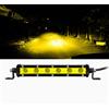 RIGIDON Giallo Barra Led Fuoristrada, 12V 24V 7 18cm 30W Singola Fila Sottile Barra Luce Led, Flood Barra Led Per Auto Trattore Camion SUV UTE ATV 4x4 Veicoli Offroad, Faretti Fendinebbia, 3000K