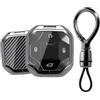 Rondrive Custodia per chiave dell'auto, adatta per Jetour Traveller T2 T2 i-DM 2023-2025, in metallo, ICH-X K3 2023-2025, accessorio per chiave a 4 tasti, in fibra di carbonio, nero