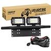 RIGIDON Barra Led Fuoristrada, 5 13cm 72W Tripla Fila Luci di Lavoro a Led, Con Piastra di Supporto Nero Kit y 12V Cablaggio, Faretti Fendinebbia Per Auto Trattore Camion SUV 4x4 Veicoli, 6000K