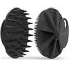 BEAUTAIL 1 confezione BEAUTAIL in silicone per il corpo e 1 spazzola in silicone BEAUTAIL massaggiatore per cuoio capelluto, più igienico, di lunga durata, esfoliante delicato, nero