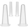 Xinjoduz Set di 4 coppette per il viso, coppette in plastica per terapia di coppettazione, coppette sottovuoto per viso e occhi, strumento di massaggio anticellulite, per fitness e cura della pelle (2