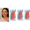 Sanitral Scovolini interdentali angolari (0,5 mm, misura 2), spazzolino angolato per la pulizia dei denti, ottimo accesso tra i denti, arancione (3 x 5 pezzi) 15 pezzi