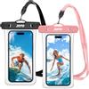 JOTO Custodia Impermeabile Smartphone 30M/IPX8, Universale Cover Subacquea per iPhone 17 16 15 14 13 12 11 Air Pro Max Plus XS XR X 8 Galaxy S23 S22 S21 S20 Fino a 7"-2 Pezzi