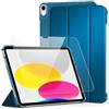 CACOE Custodia per iPad A16 di 11a/10a generazione (2025/2022) con pellicola protettiva per schermo da 11/10,9 pollici - custodia protettiva completa per tablet per iPad 11/10 Gen, blu pavone