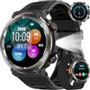 Baolubao Smartwatch Uomo, 1.45" Orologio Smartwatch con Torcia/Bussola Orologio intelligente con Effettua/Risposta, 120+Modalità Sportive, 2 Cinturini, IP68 Impermeabile Smart Watch per Android iOS
