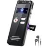 NekSide Registratore vocale digitale da 32G, 1536 kbps, interfaccia di tipo C, dispositivo di registrazione a nastro One-Touch-HD Dual MIC, per conferenze, interviste, riunioni