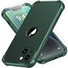 ORETECH Compatibile con Cover iPhone 14, Custodie iPhone 14 con [ 2 x Pellicola Protettiva Vetro Temperato] 2 in 1 Ultra Sottile Antiurto Hard PC Silicone Anti Graffio Cover per iphone 14 - Verde
