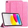 CACOE Custodia Cover Compatibile con iPad 11a Generazione (A16) 11" (2025) / iPad 10a Generazione 10.9" (2022) (A2757/A2777), Retro Trasparente Cover con Portapenne,Barbie Rosa