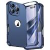 ORETECH Cover per iPhone16 Pro,Custodia iPhone 16 Pro con [2 x Pellicole Vetro Temperato][Protezione Completa Della Fotocamera] Custodia Ultra Sottile Silicone Anti-Graffio TPU Antiurto-Blu
