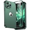 ORETECH Cover iPhone 14 Pro,Custodia iPhone 14 Pro con [ 2 x Pellicola Vetro Temperato] 2 in 1 Ultra Sottile Antiurto Hard PC Silicone Anti Graffio Cover - Verde Alpino