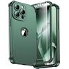 ORETECH per Cover iPhone 13 Pro Max 6,7 Pollici, Custodia iPhone 13 Pro Max con[2 x Pellicola Protettiva Vetro Temperato] [Protezione dell'obiettivo della fotocamera] Cover Antiurto in Silicone- Verde