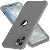 ORETECH Cover Compatibile con iPhone 11 Pro, Custodia per iPhone 11 Pro con[2 x Pellicola Protettiva Vetro Temperato] Antiurto Sottile Hard PC TPU Silicone Anti Graffio per iPhone 11 Pro - Grigio