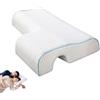 MAGIC SELECT Cuscino Ortopedico per Coppia. Cuscino Ergonomico in Memory Foam con Tasca per chi Dorme su un Fianco a Destra. Fodera in Poliestere Lavabile. Cuscino per Dormire da Soli o in Compagnia.