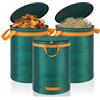 Eurhomewit 3 x 272 L Sacchi Giardinaggio con Coperchio e Maniglie, Sacchi per Raccogli Foglie da Giardino, Sacchi per rifiuti da giardino Riutilizzabili per Foglie, Erba, Sterpaglie,67cm*78cm