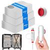 Vacbird Sacchetti sottovuoto per vestiti con pompa USB compatta, 18 sacchetti per vestiti da viaggio (sigillo sottovuoto più forte | USB-A/C | leggeri), ideali per viaggi, conservazione e traslochi